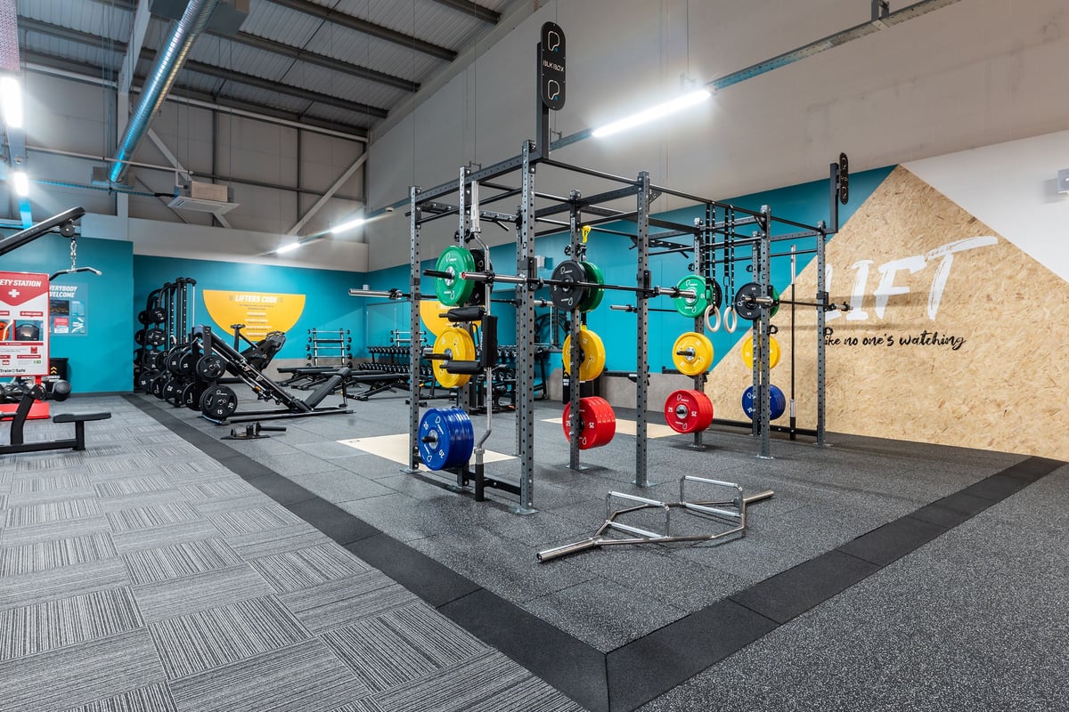 PureGym Harwich: Suspension training rigs, plyometric boxes, weight plates, kettlebells, and rubberised flooring.
