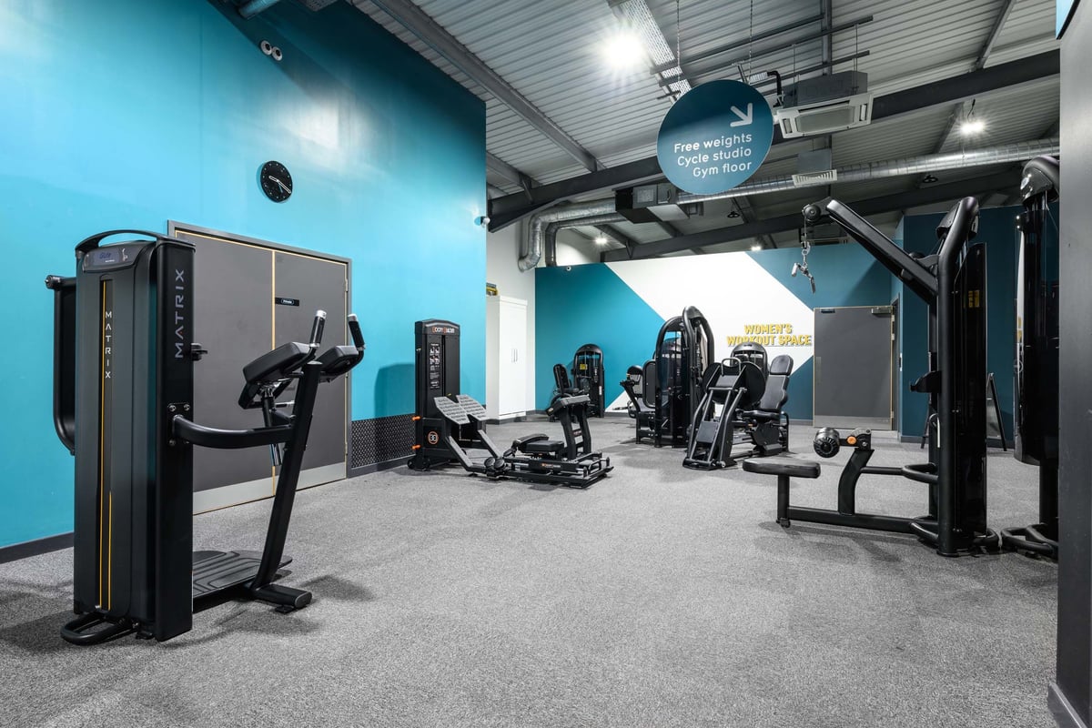 PureGym Colne booty builder and other fixed pin equipment