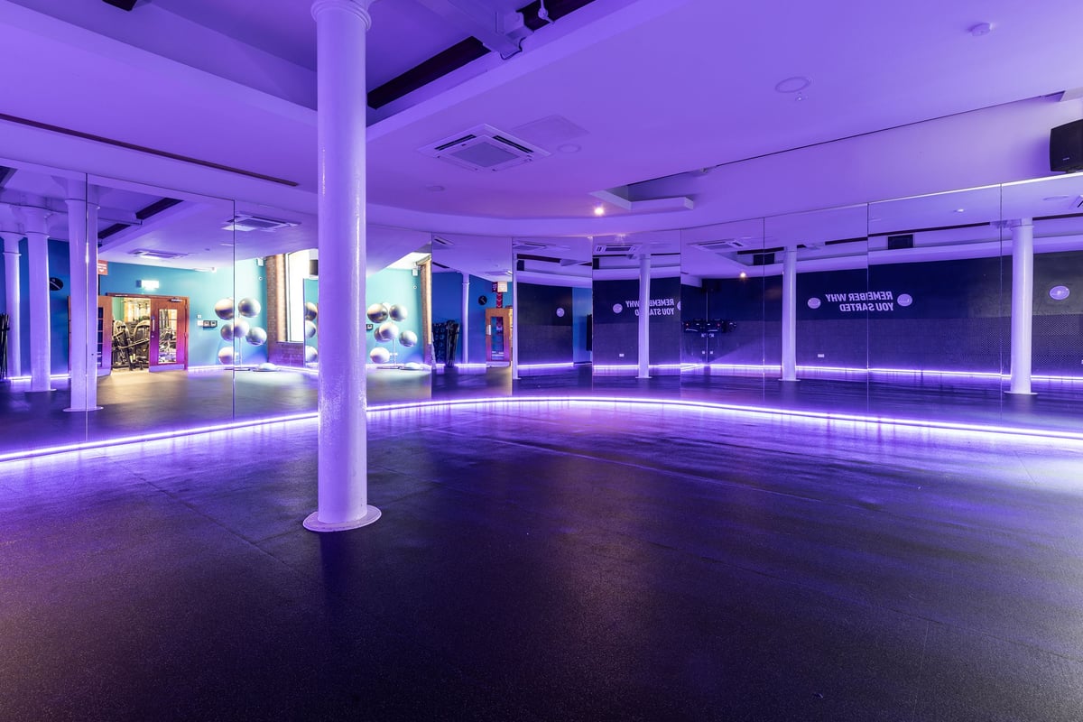 PureGym Belfast Adelaide Street group exercise studio