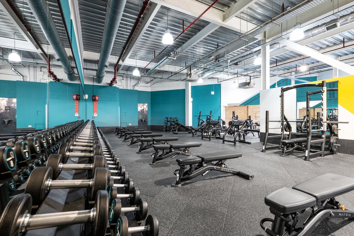 PureGym Nuneaton dumbbells and benches