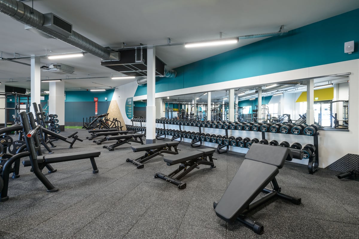 PureGym Coventry Arena free weights area