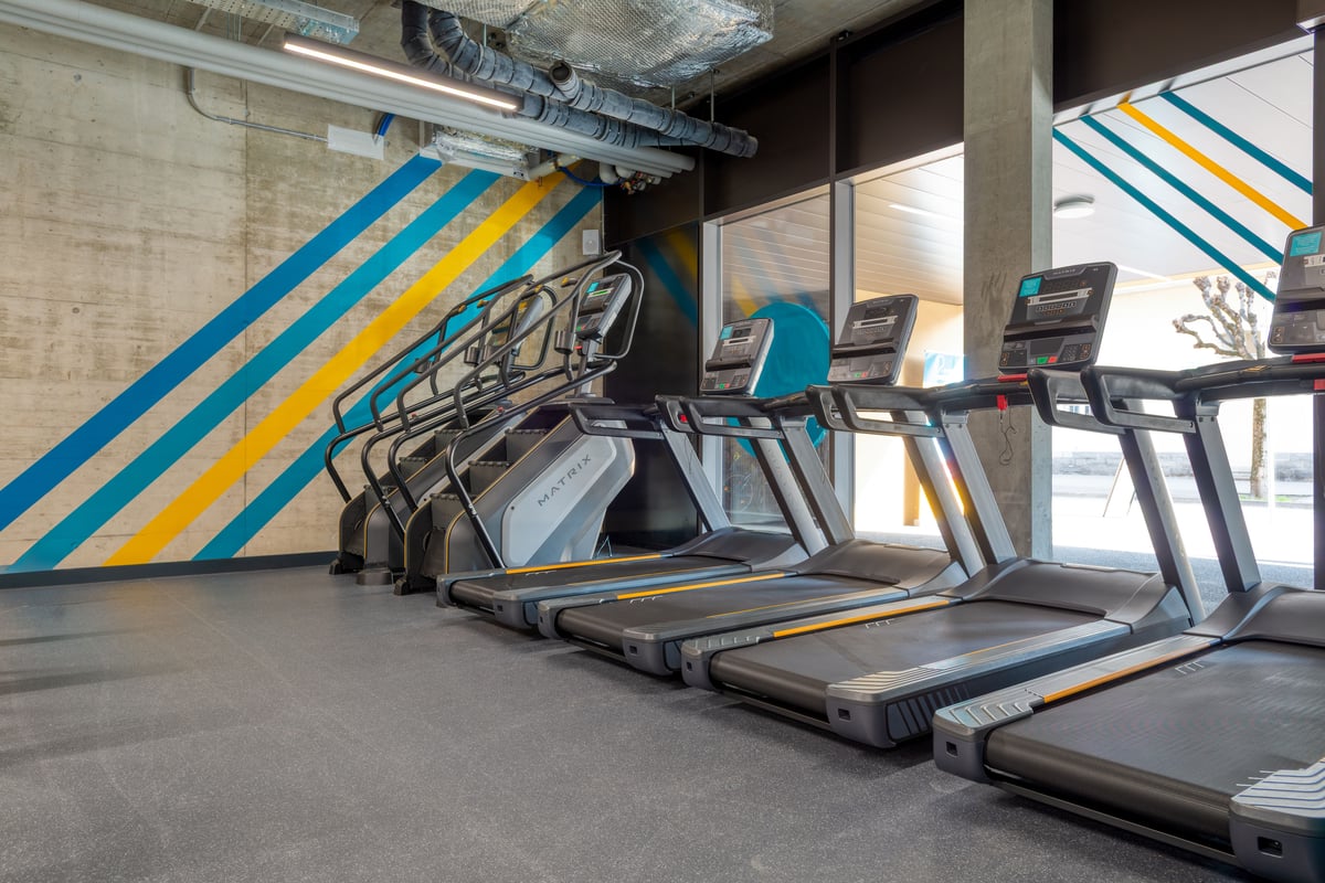 PureGym Bellinzona: treadmills in a gym