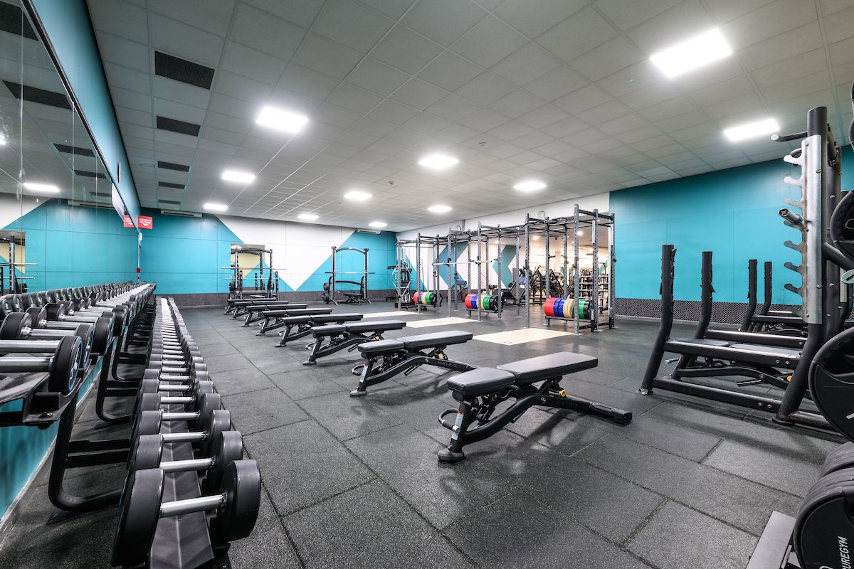 PureGym Borehamwood benches and dumbbells