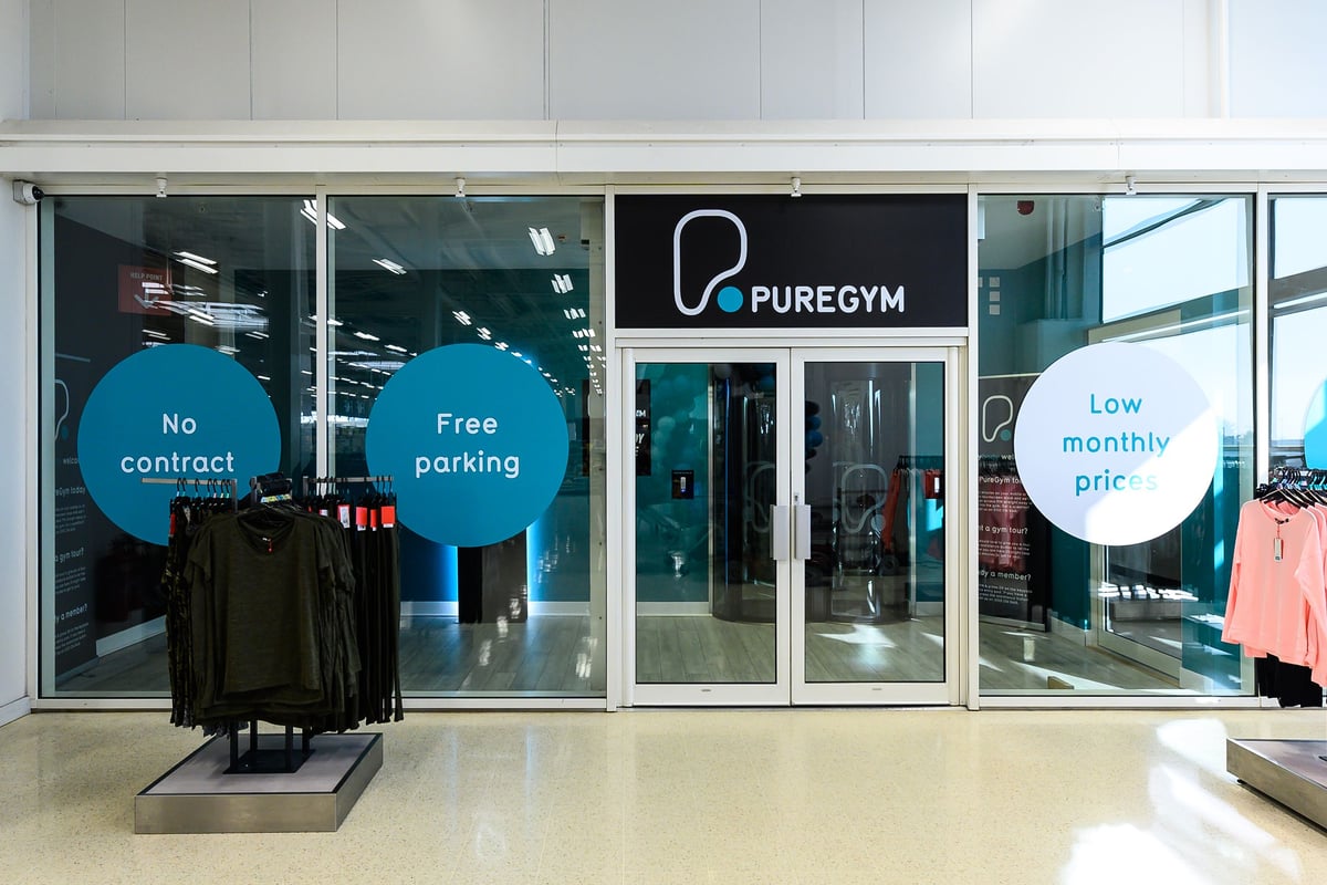 PureGym Wisbech: Pure Gym entrance area with no fitness equipment visible inside.