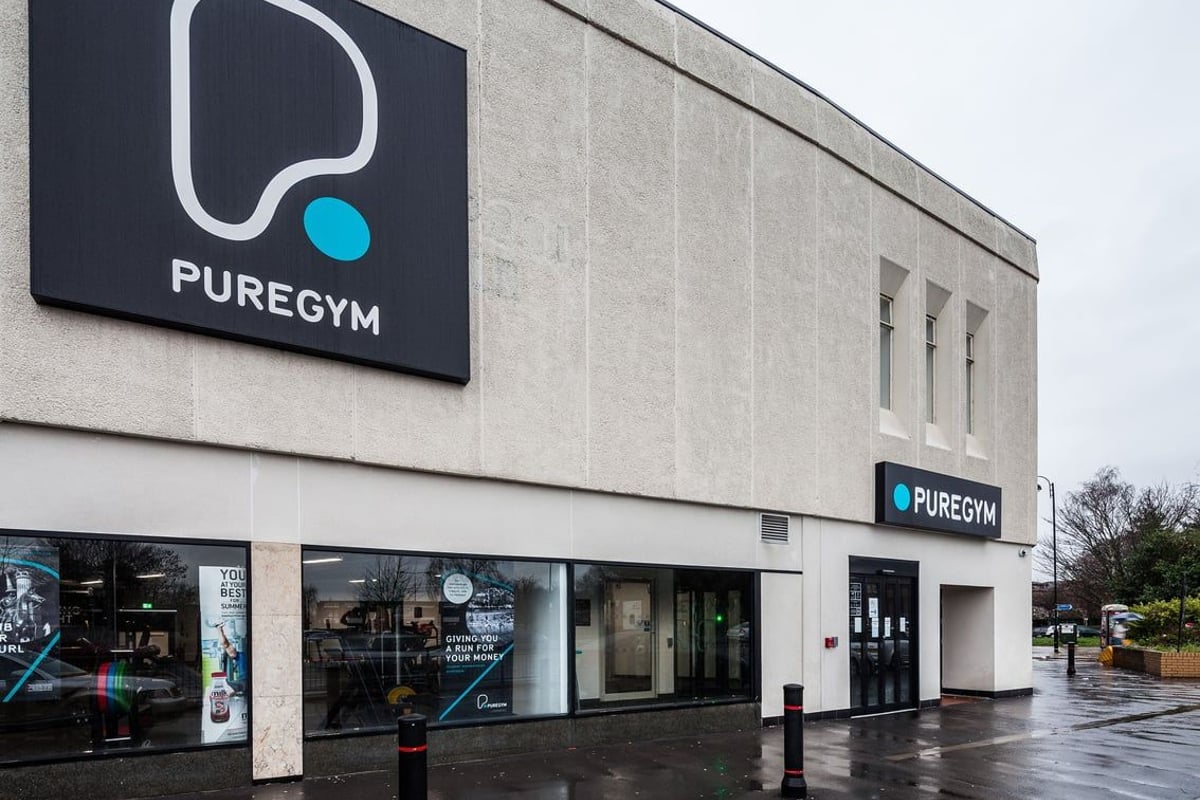 PureGym Manchester Stretford: Exterior of a PureGym fitness facility with signage and entrance visible.