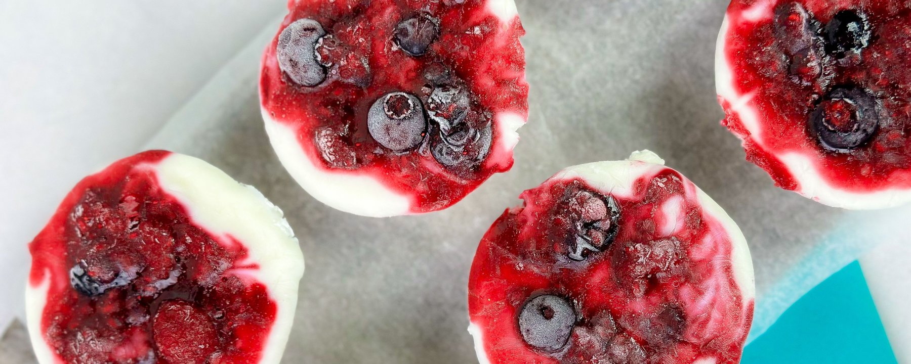 Fruity frozen yoghurt cups recipe