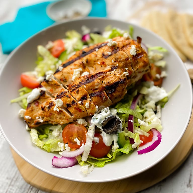 Salatrezept für ein mediterianes Lemon-Hühnchen