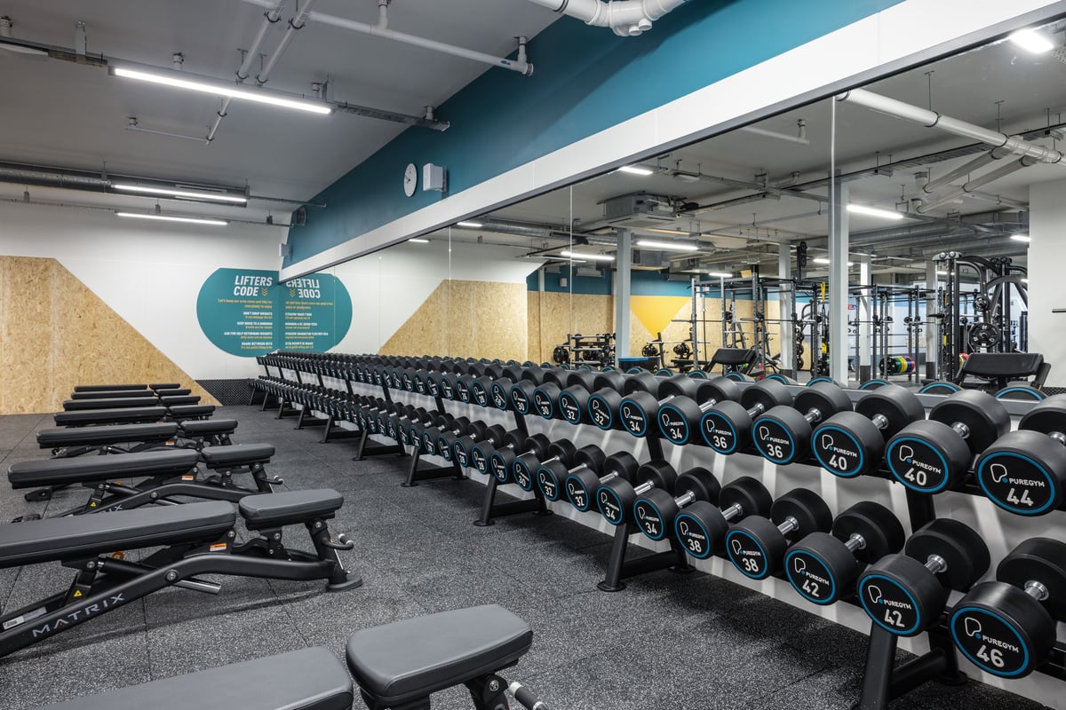PureGym Falkirk free weights area