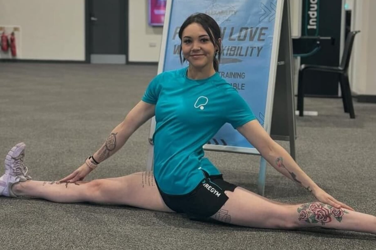 Jodie stretching