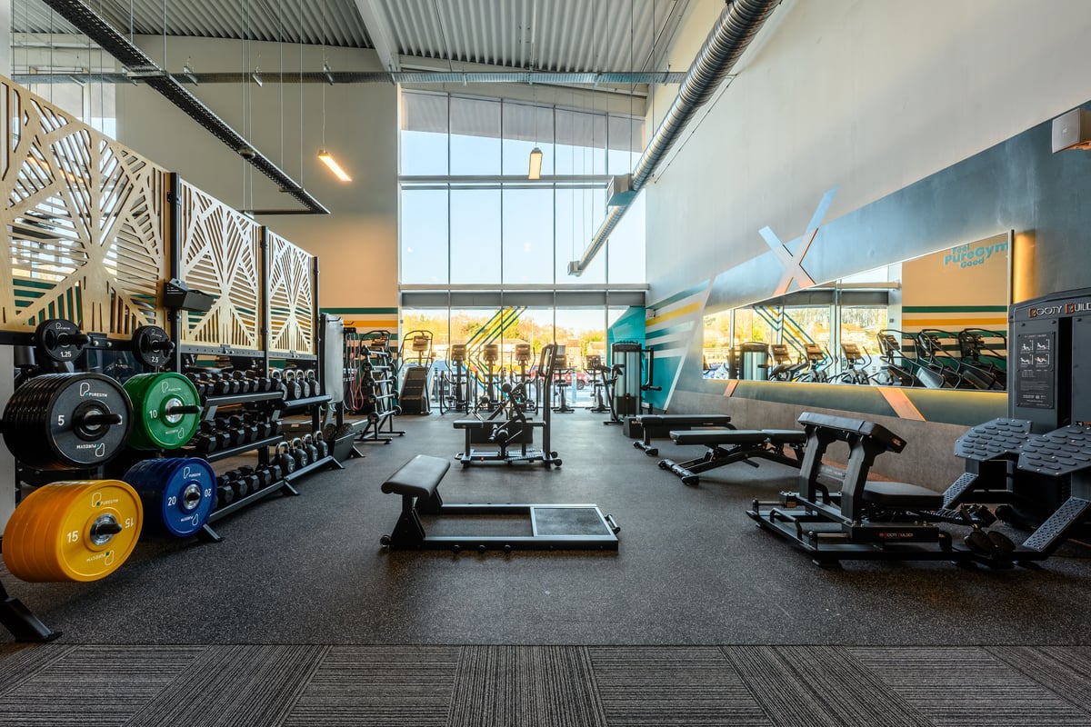 PureGym Bagshot stretch area with booty builder
