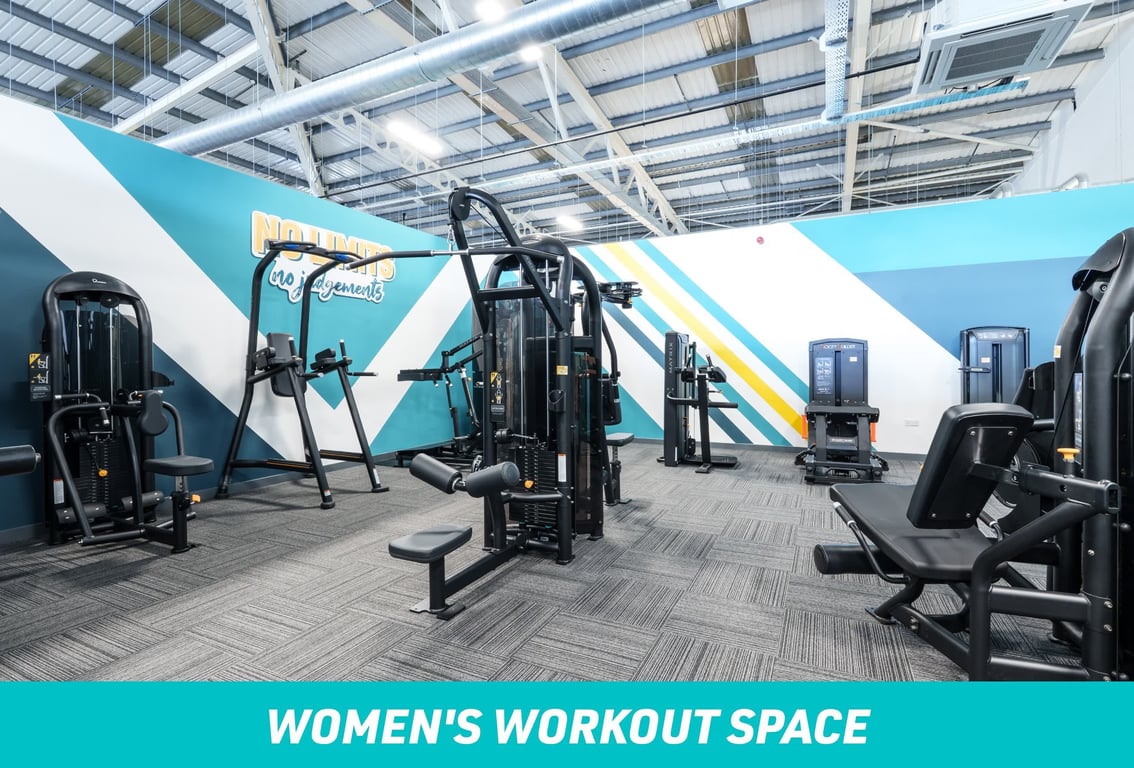 PureGym Bury Woodfields Women's Workout Space: fixed pin machines
