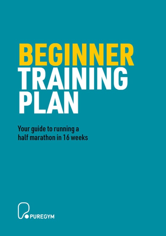 Beginner training plan for running a half marathon in 16 weeks by PureGym
