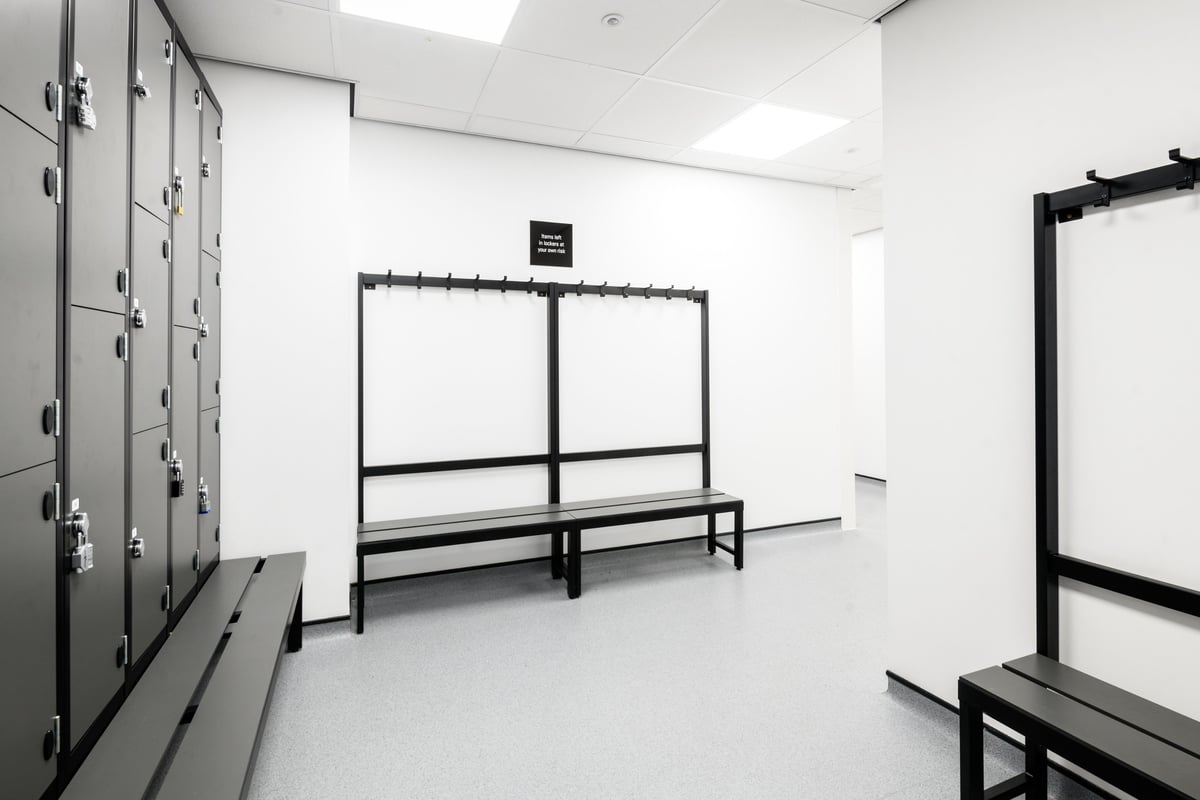 PureGym Folkestone changing room