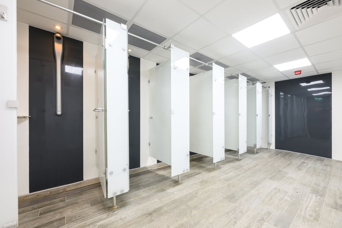 PureGym Staines shower cubicles