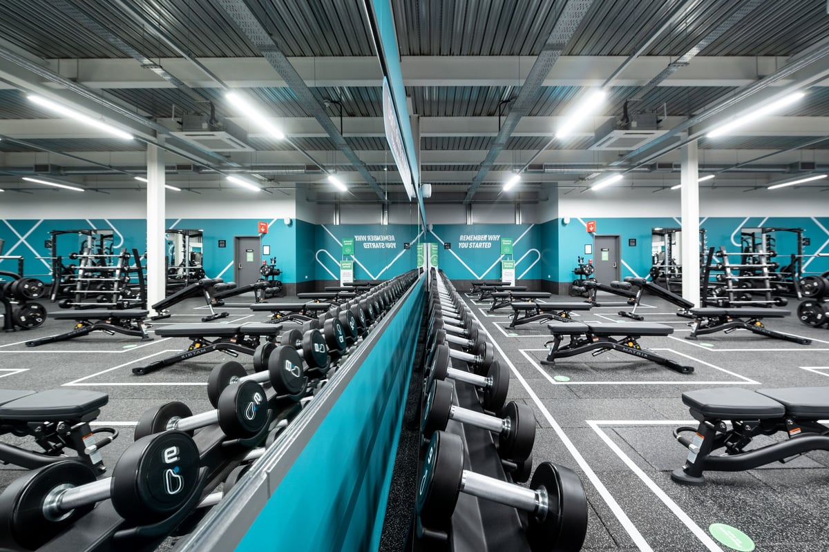 PureGym Andover free weights area