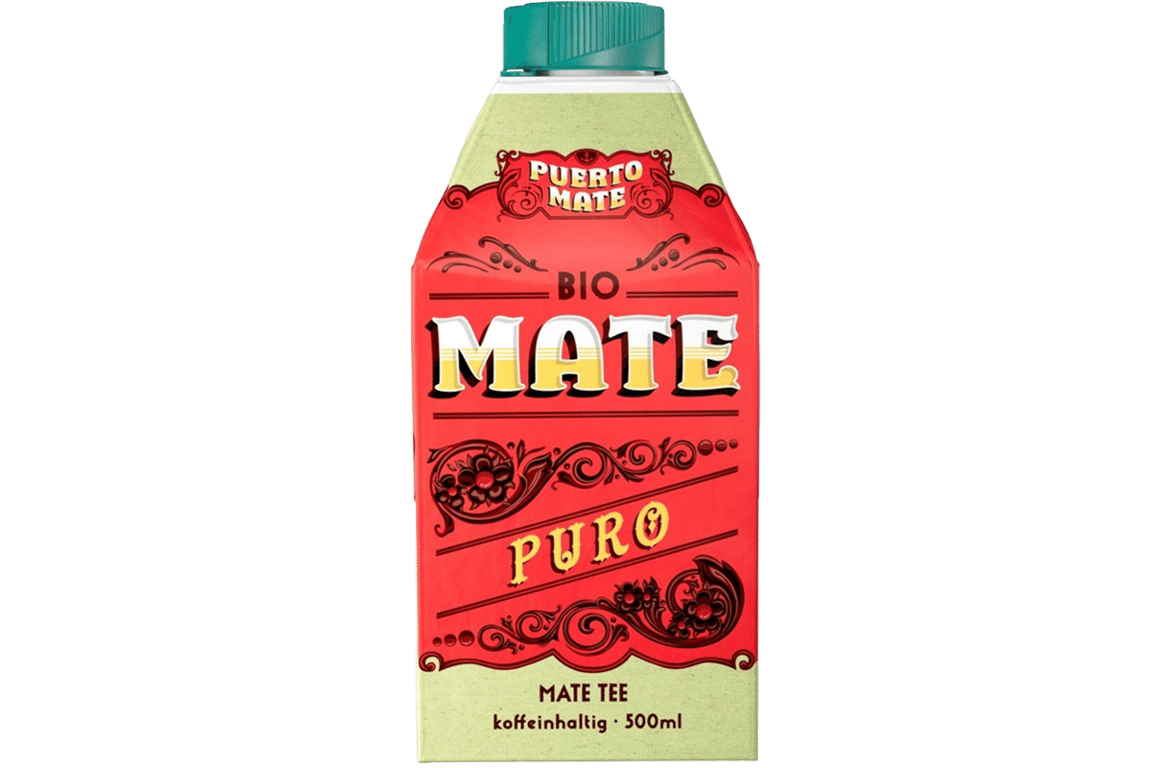 Boisson mate bio en bouteille carton