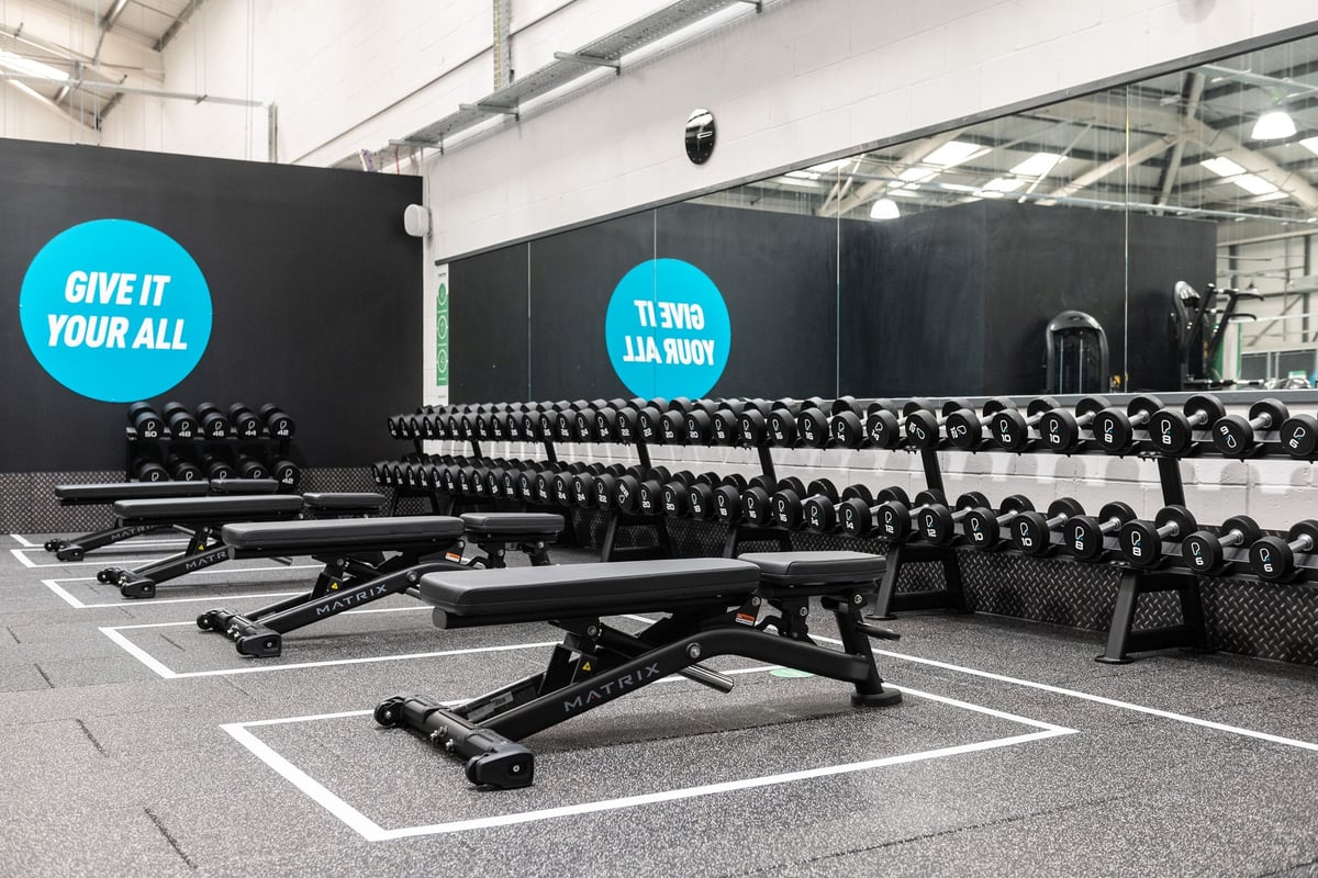 PureGym Canterbury Wincheap Riverside Free Weights Area 