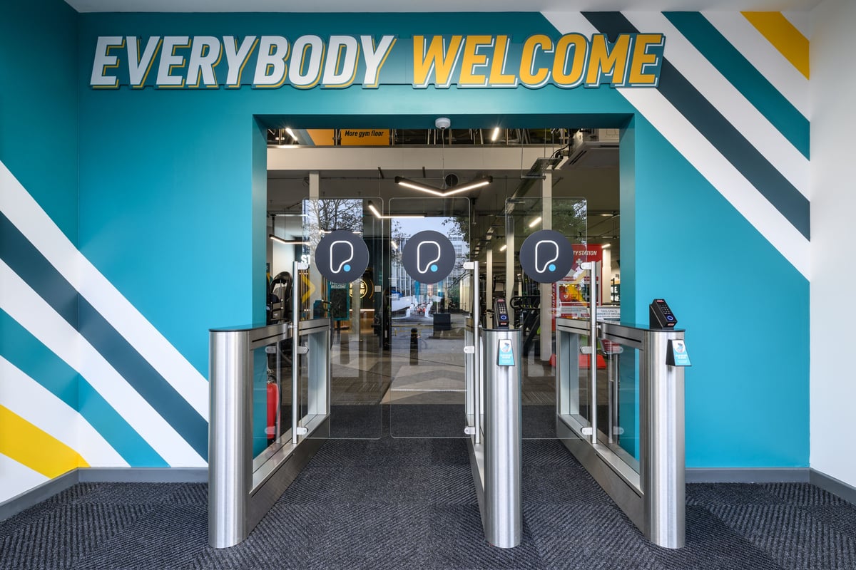 PureGym Brentford: interior shot, gym entrance gates