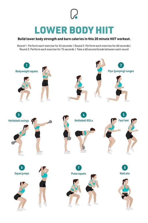 Build lower body strength and burn calories in this 20 minute HIIT workout