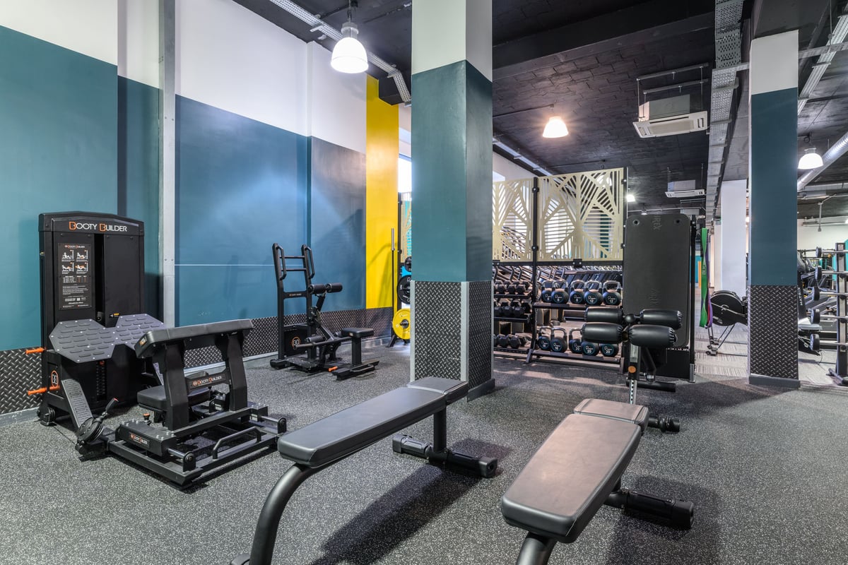 PureGym Birmingham Snow Hill Plaza booty builder and benches