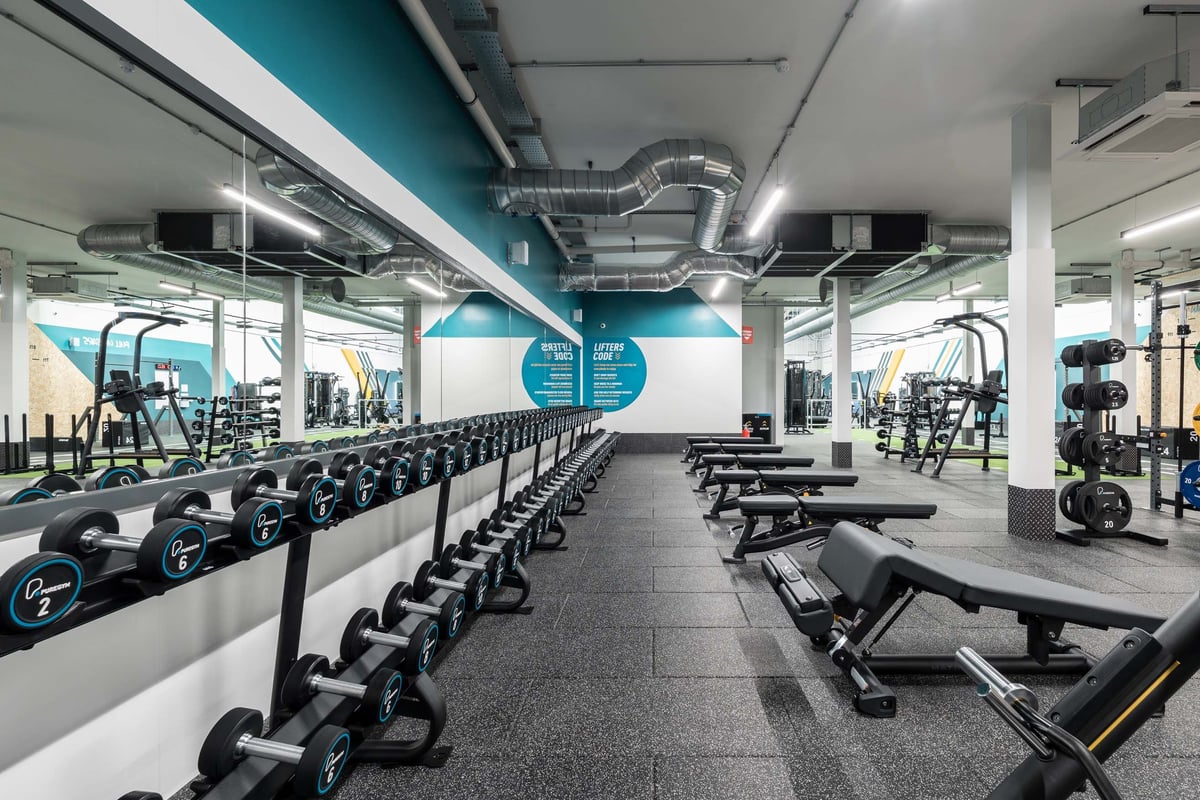 PureGym Pontefract dumbbells and benches