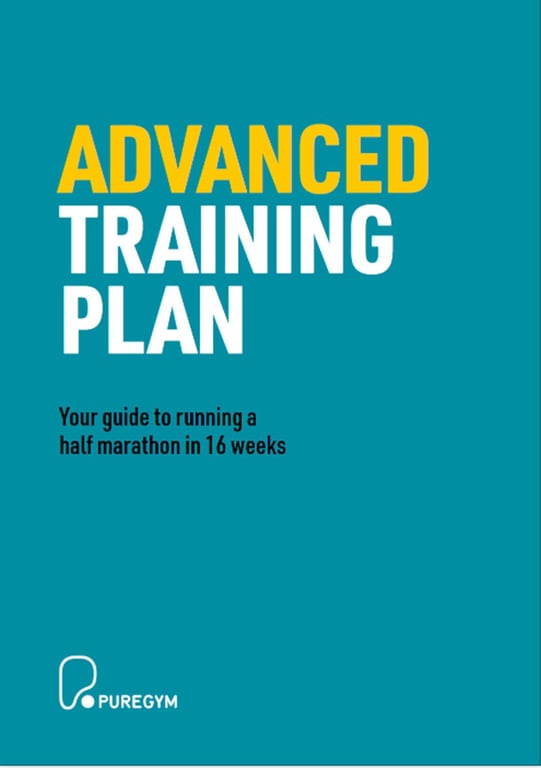 Advanced training plan for running a half marathon in 16 weeks by PureGym