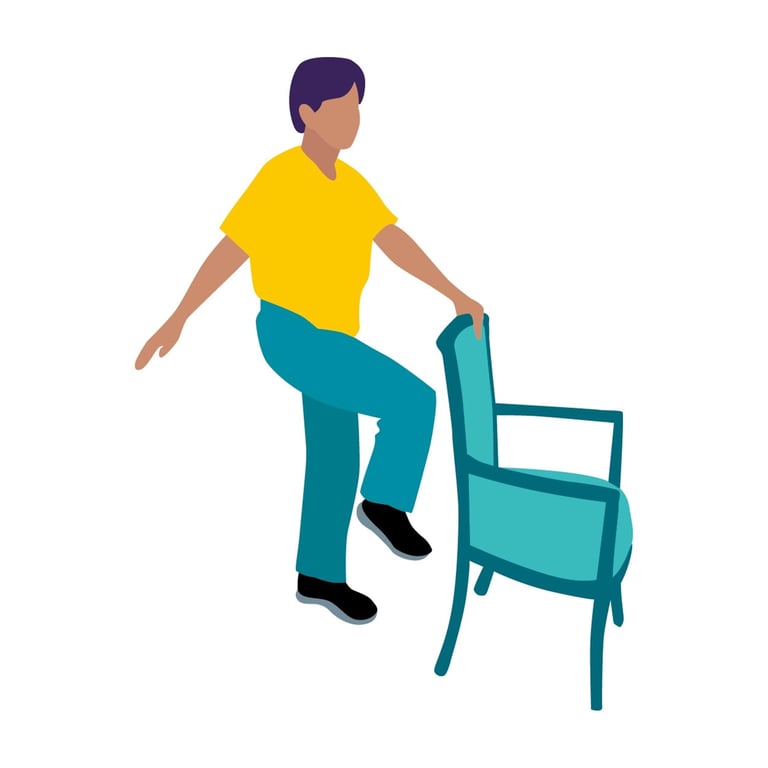 Single limb stance - senior balance exercises