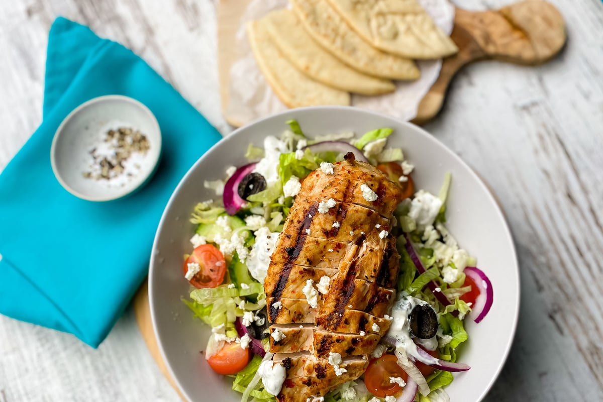 Salatrezept für ein mediterianes Lemon-Hühnchen