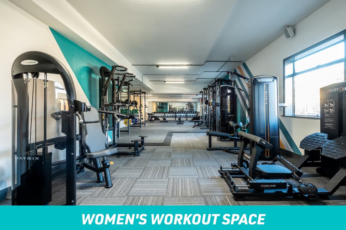 PureGym Southampton Bitterne: Women's Workout space with fixed-pin machines in a gym