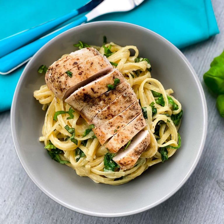 Fettarmes Hähnchen-Alfredo