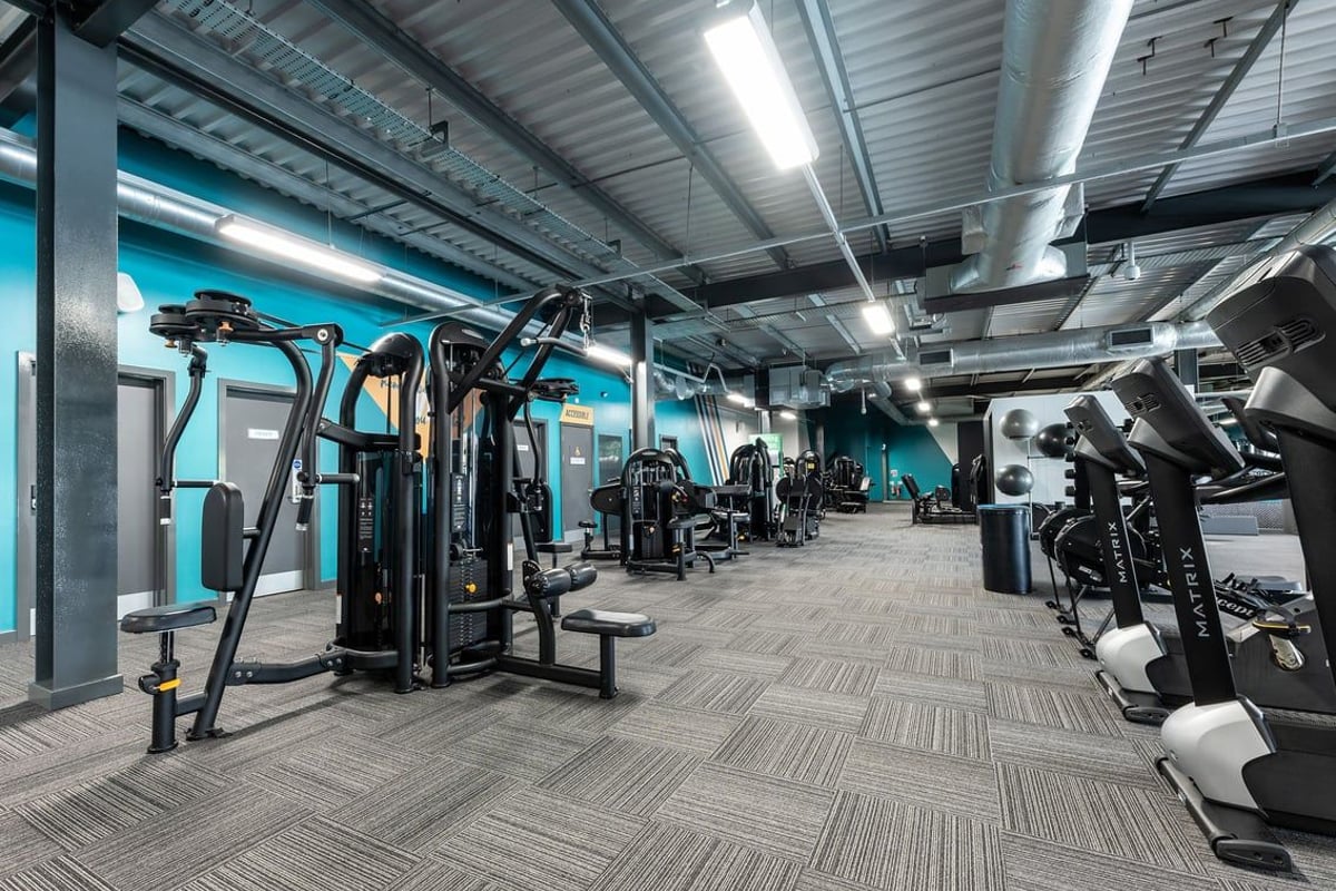 PureGym Reading Basingstoke Road: Strength machines, free weights, benches, and rubberised flooring.