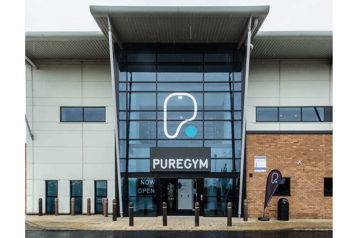 PureGym Denton: PureGym building exterior, gym signage visible.