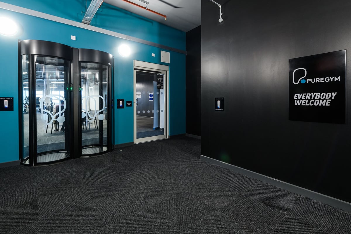 PureGym Basildon: entry pods and disabled access door