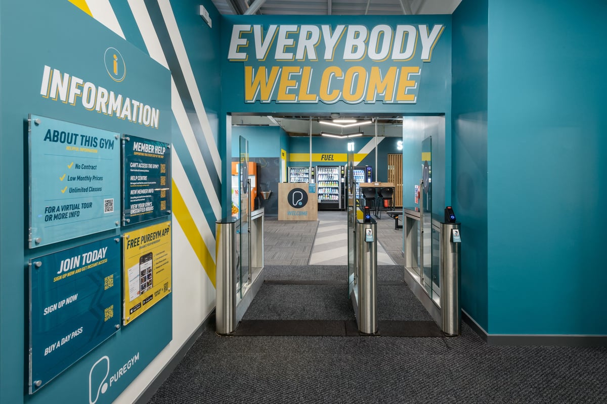 PureGym Prescot entry speedgates