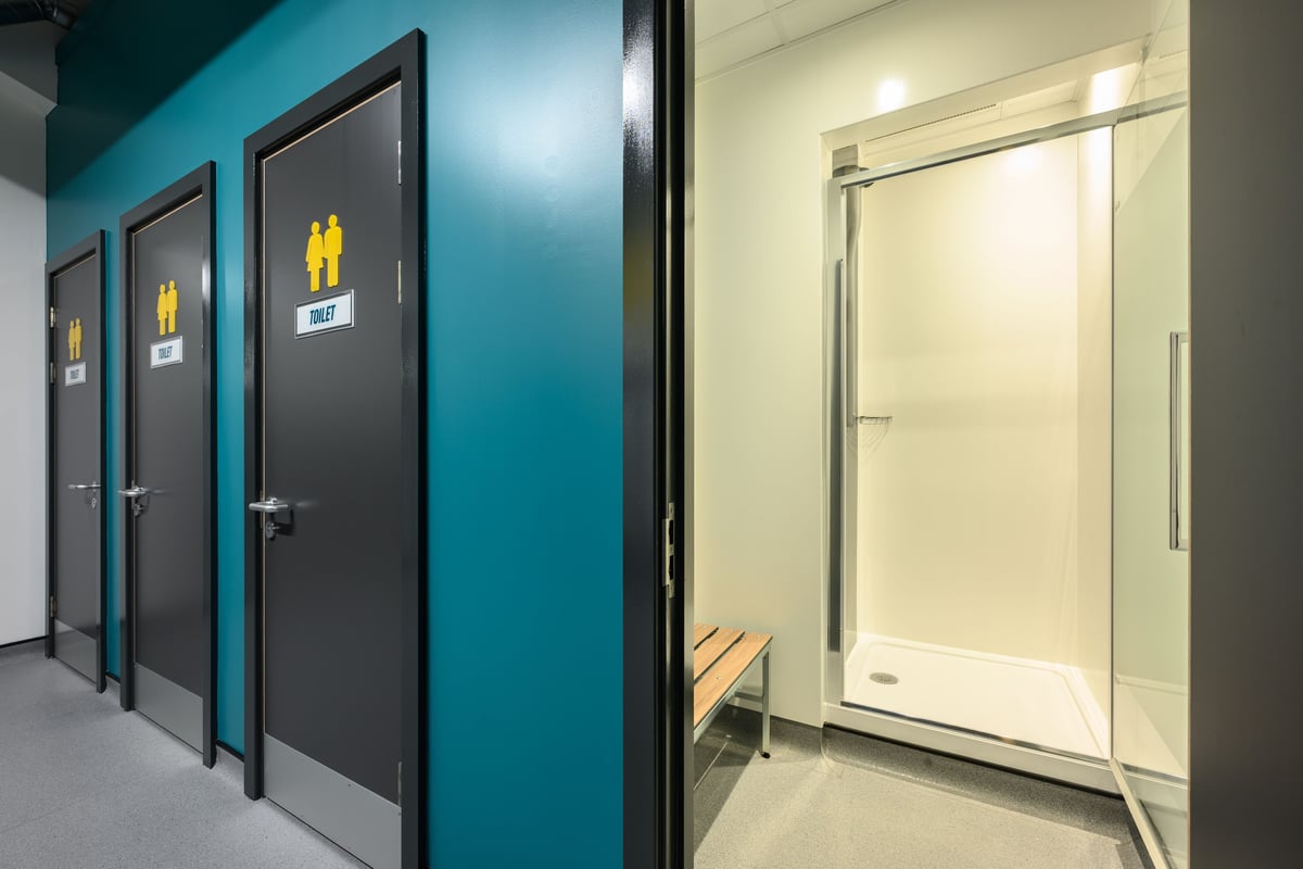 PureGym Exmouth individual shower rooms