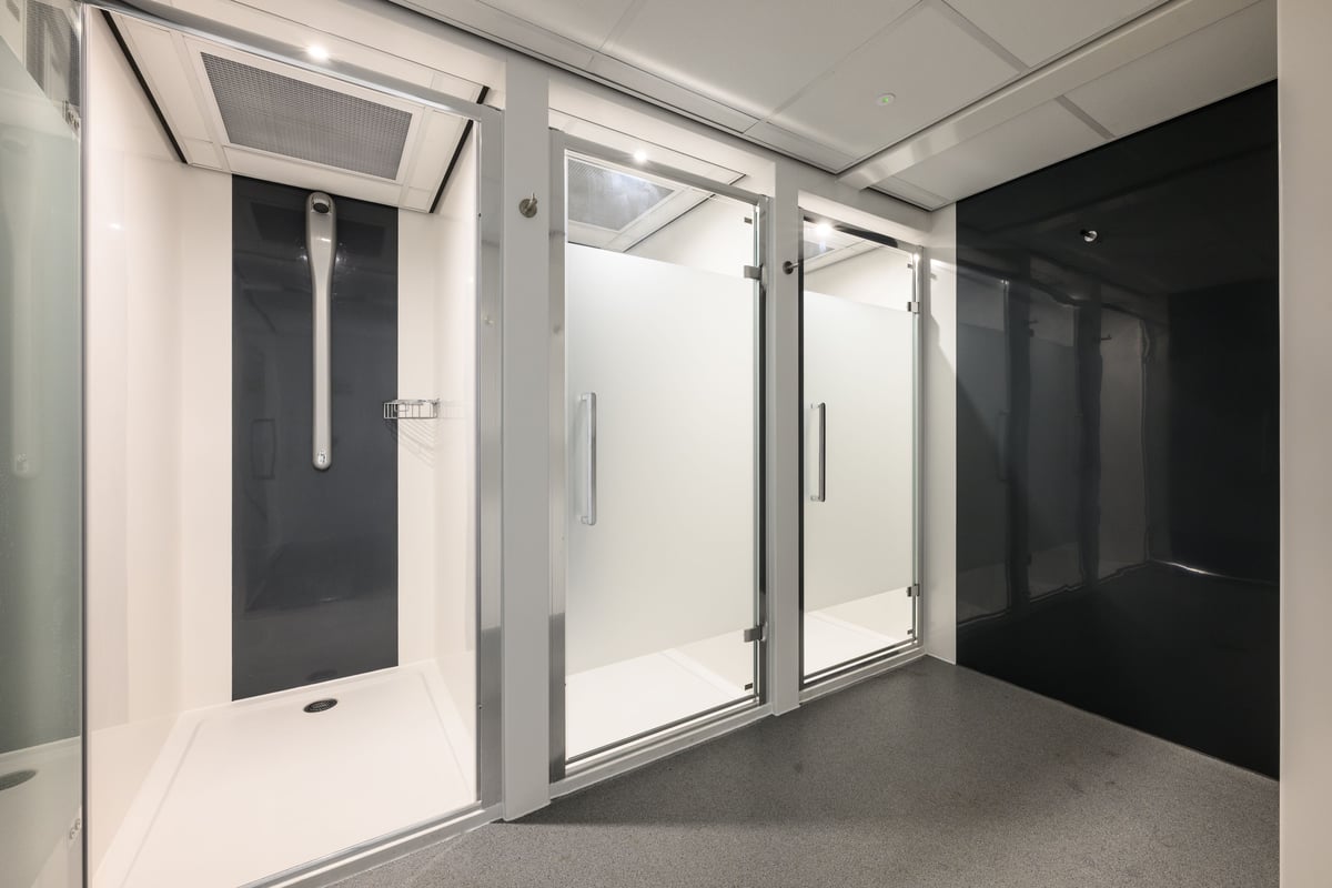 PureGym London Southgate shower cubicles
