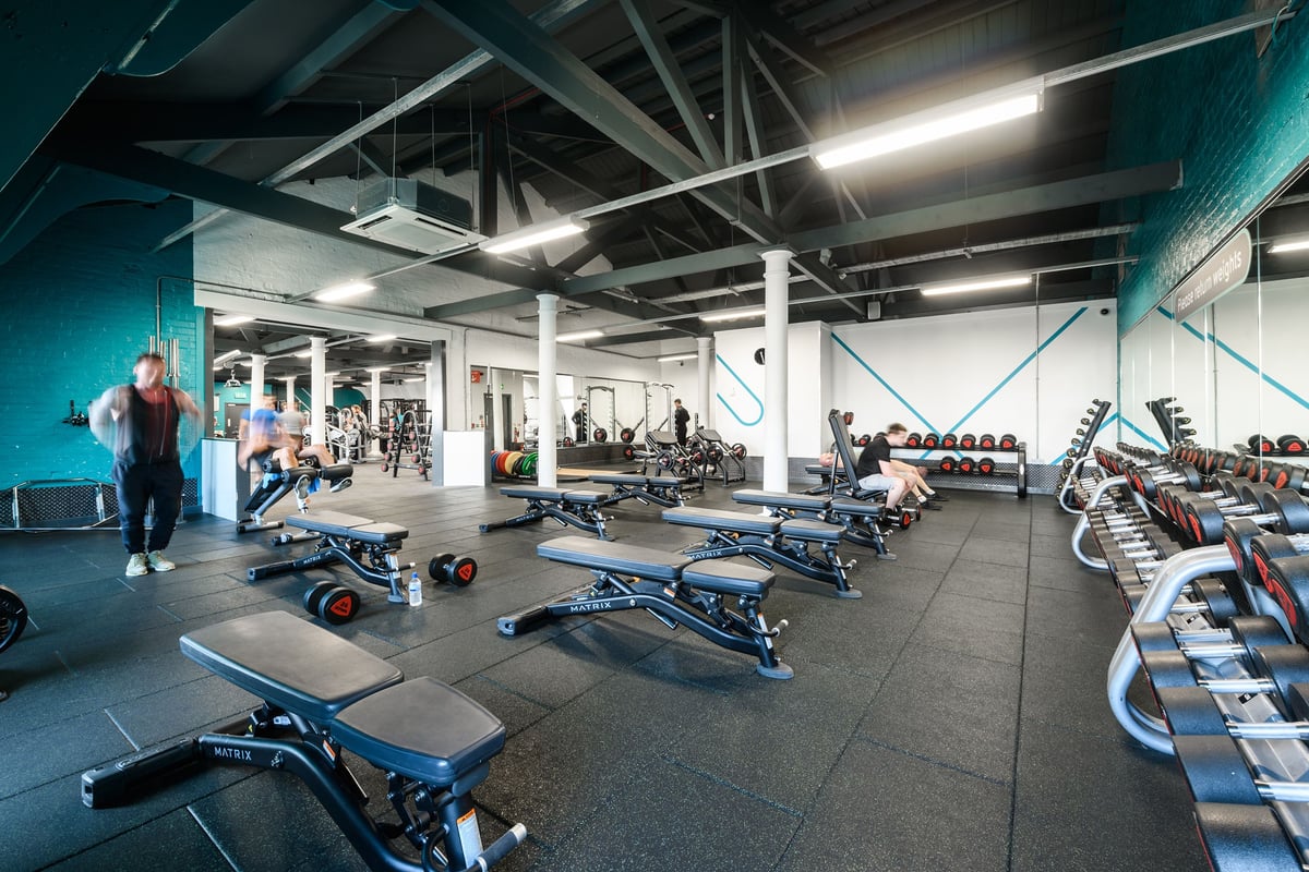 PureGym Gateshead dumbbells and benches