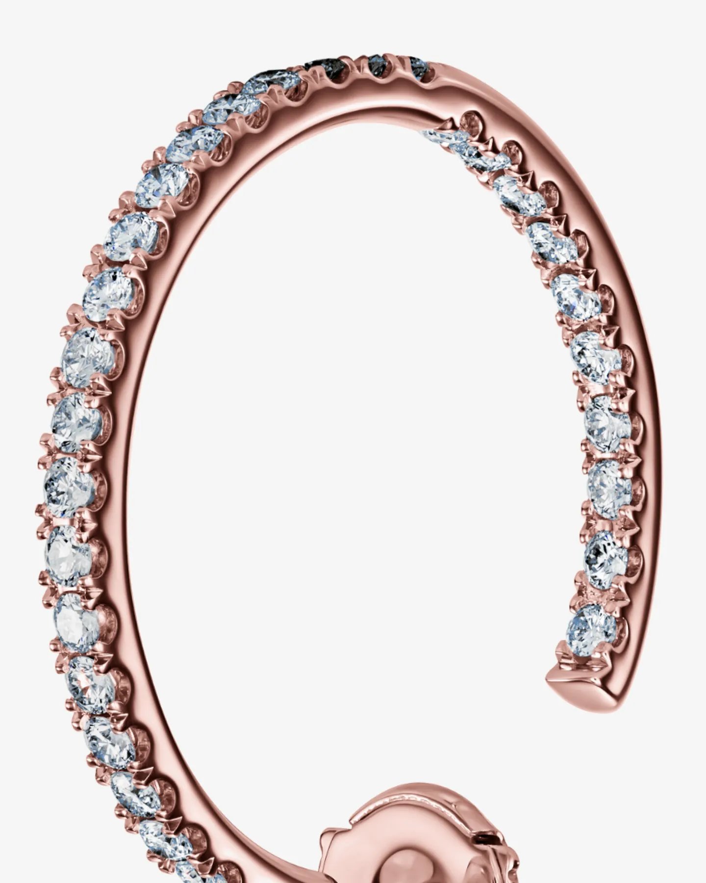 Kolczyki koła z diamentami pavé 1.15 ct Cosmopolitaine No.1 – różowe złoto 750