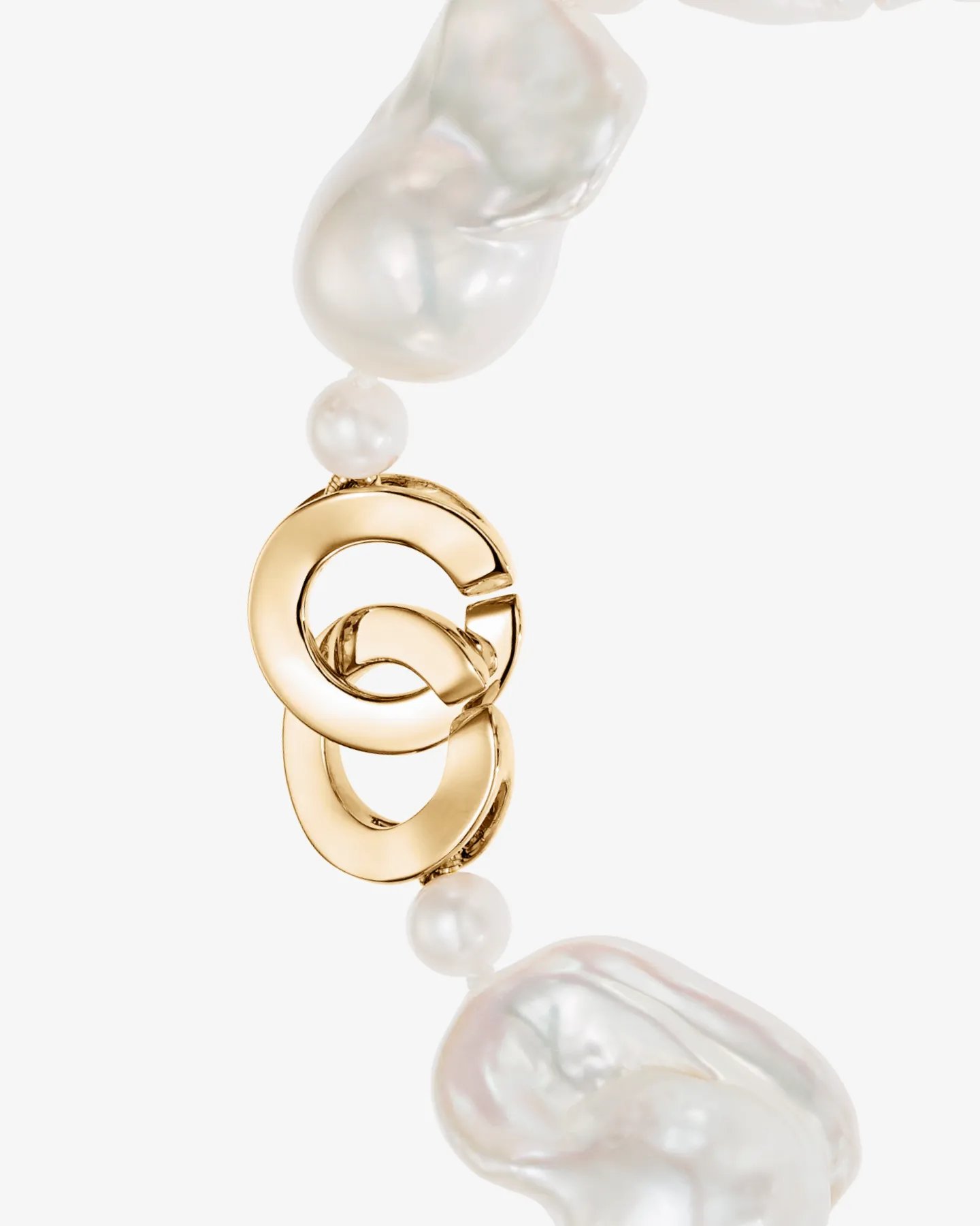 Bransoletka z pereł hodowlanych w żółtym złocie 585 – detal zapięcia Ombre de Perle No.20