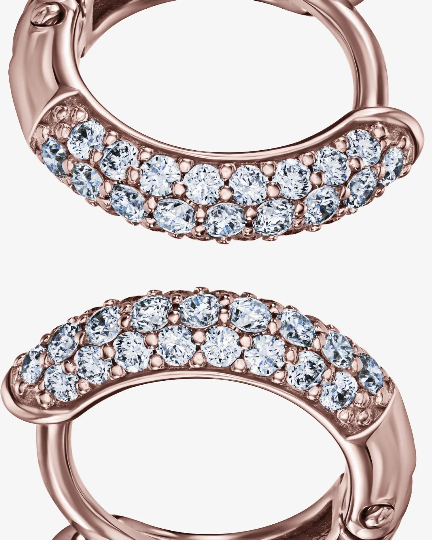 Kolczyki z brylantami w różowym złocie