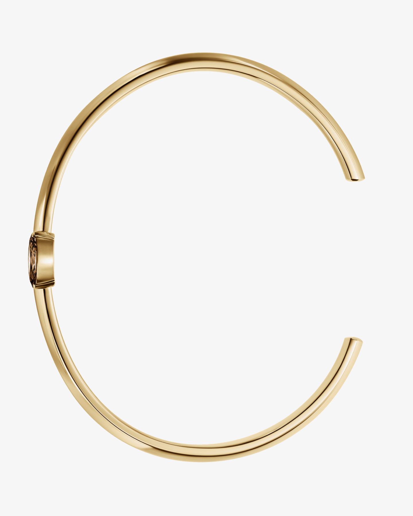 Złota bransoletka z brązowym diamentem 0.45 ct w szlifie markiza