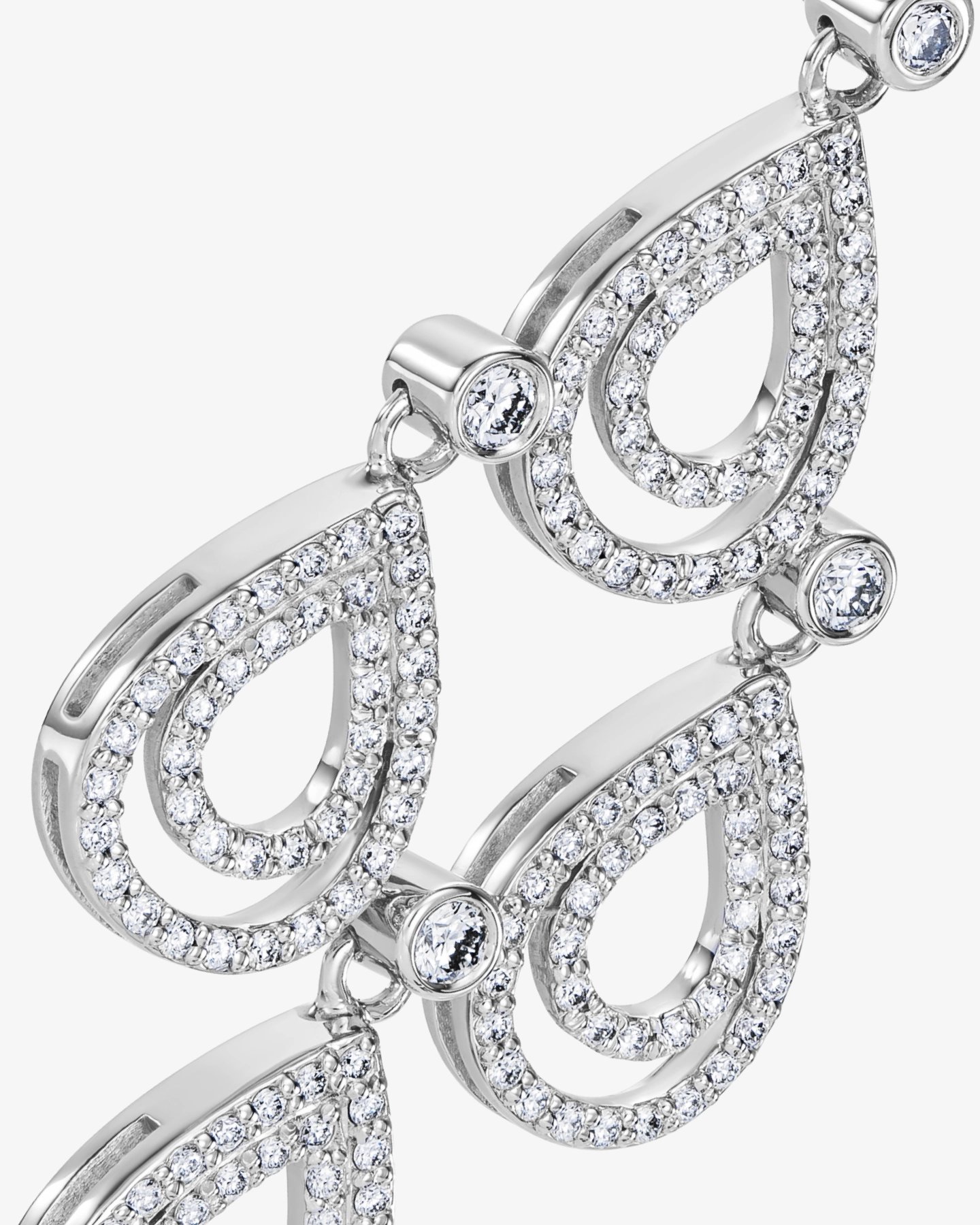 Kolczyki Louvre Cascade No.1 wiszące z brylantami 2.20 ct