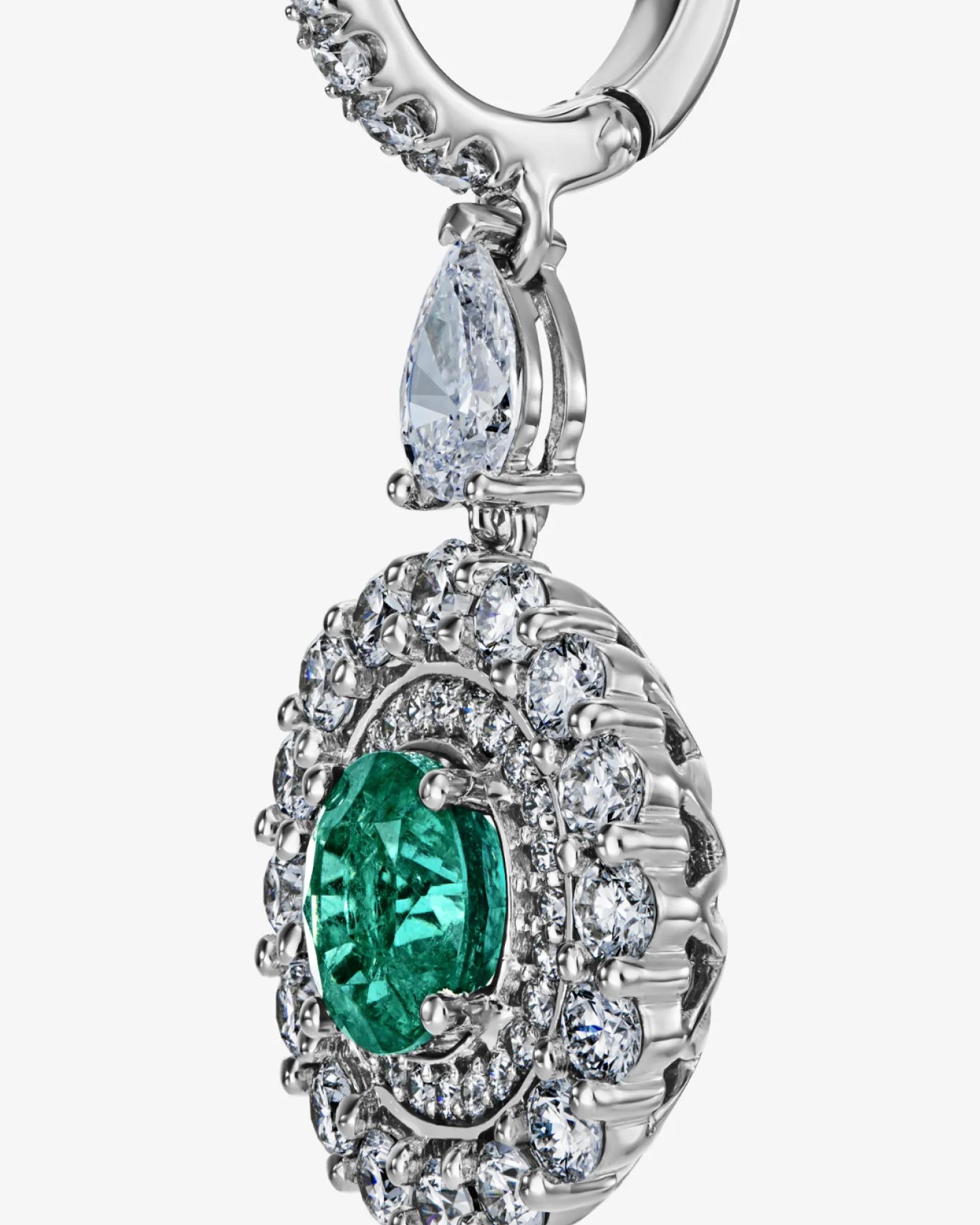 Kolczyki wiszące Louvre Émeraude ze szmaragdami zielonymi 2.00 ct