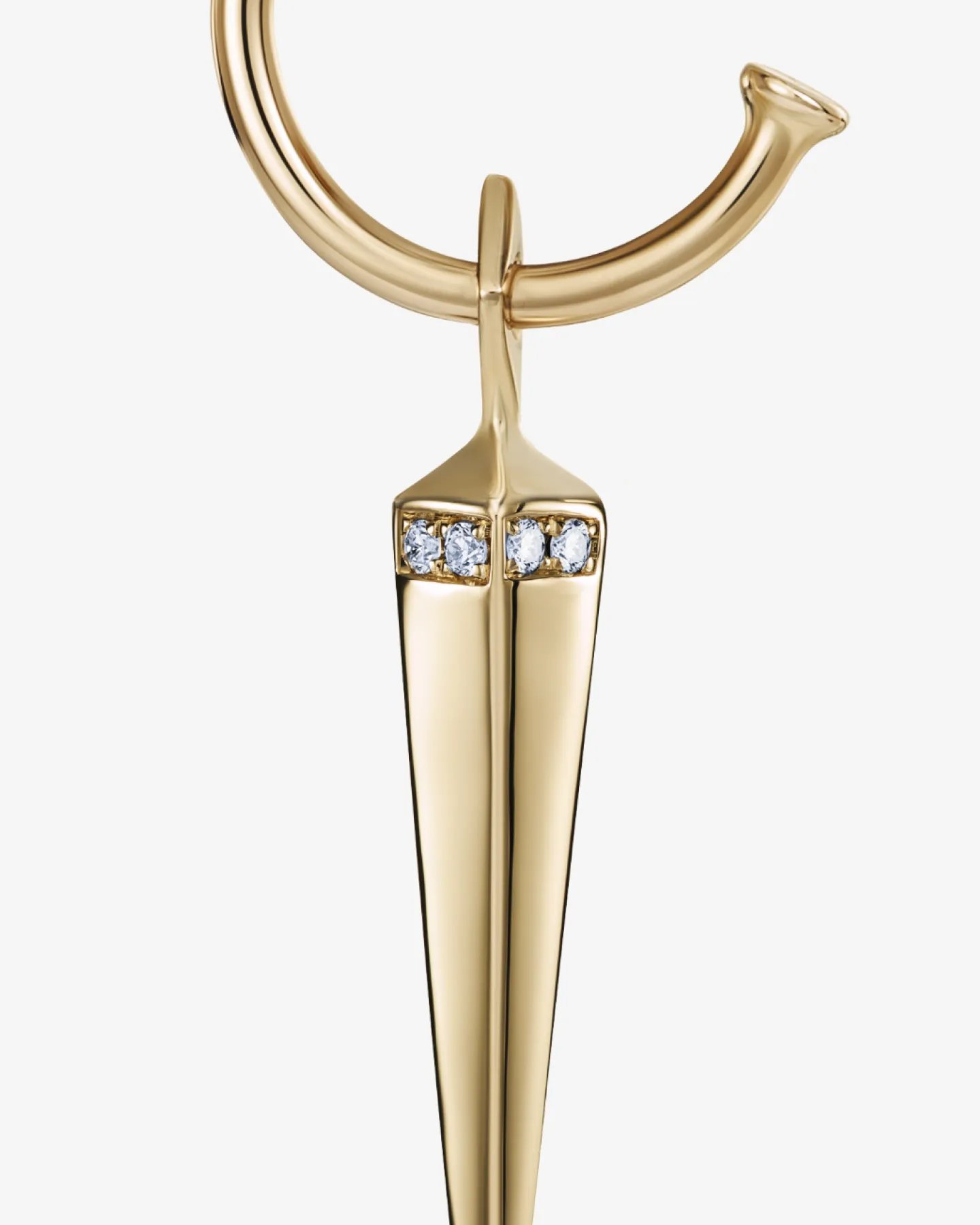 Kolczyk z żółtego złota i brylantów Épine Guerrière No.1