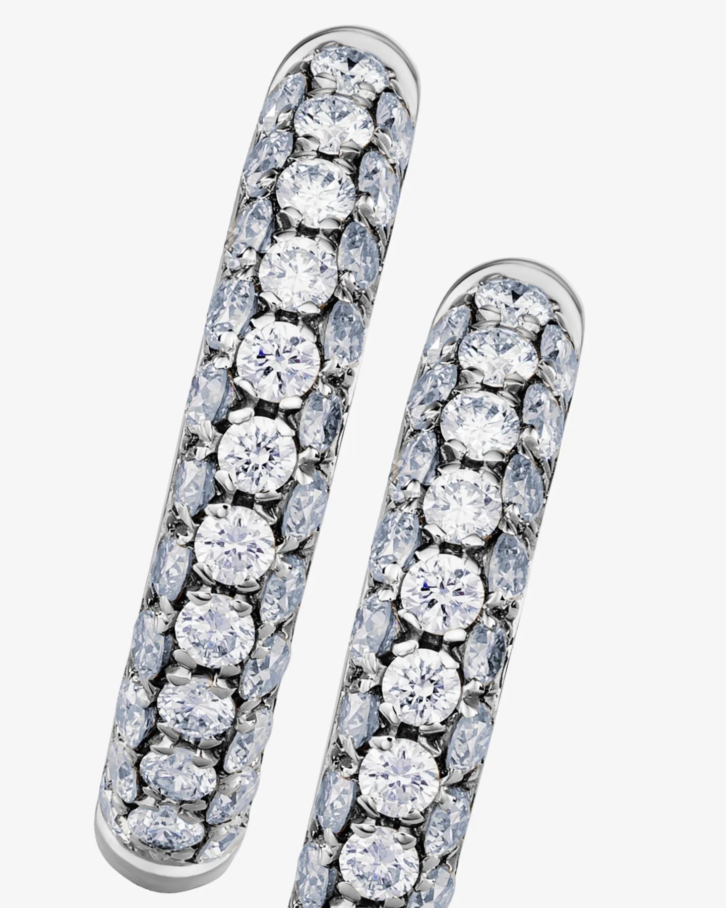 Kolczyki koła z białego złota 585 i diamentów 0.40 ct Cosmopolitaine Pavé No.2