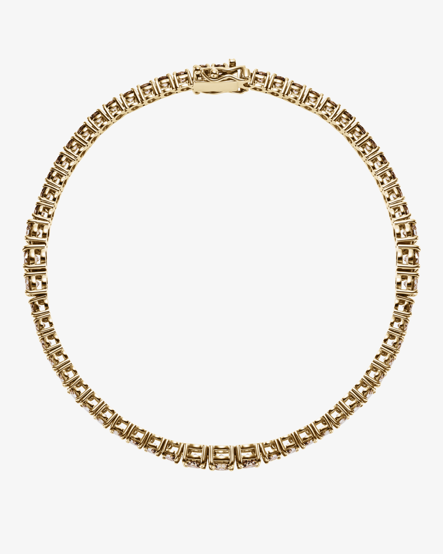 Bransoletka tenisowa z brązowymi brylantami 4.80 ct