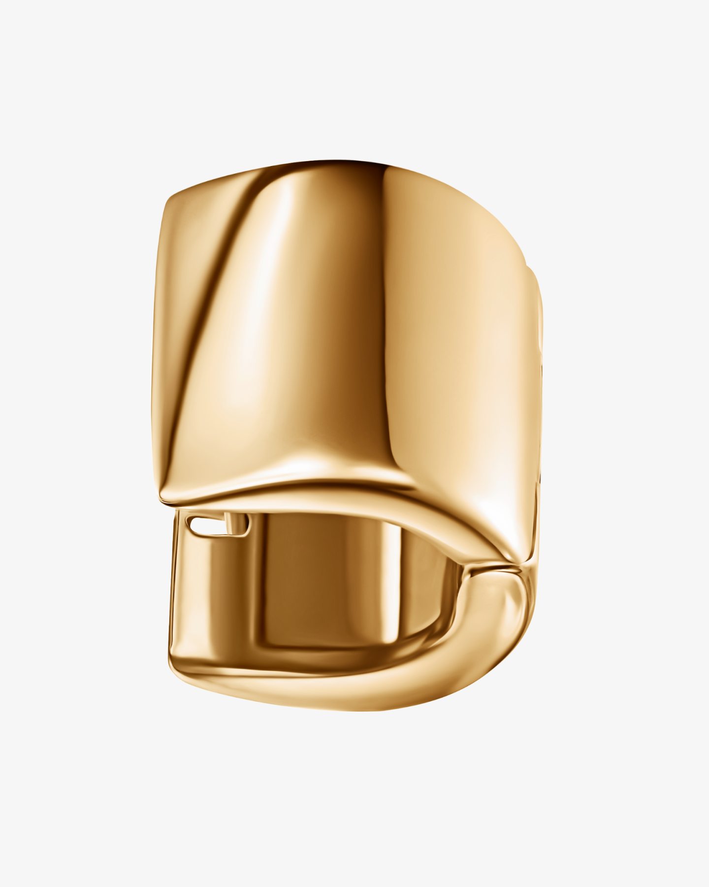 Asymetryczny kolczyk Lumière No.3 z żółtego złota 585