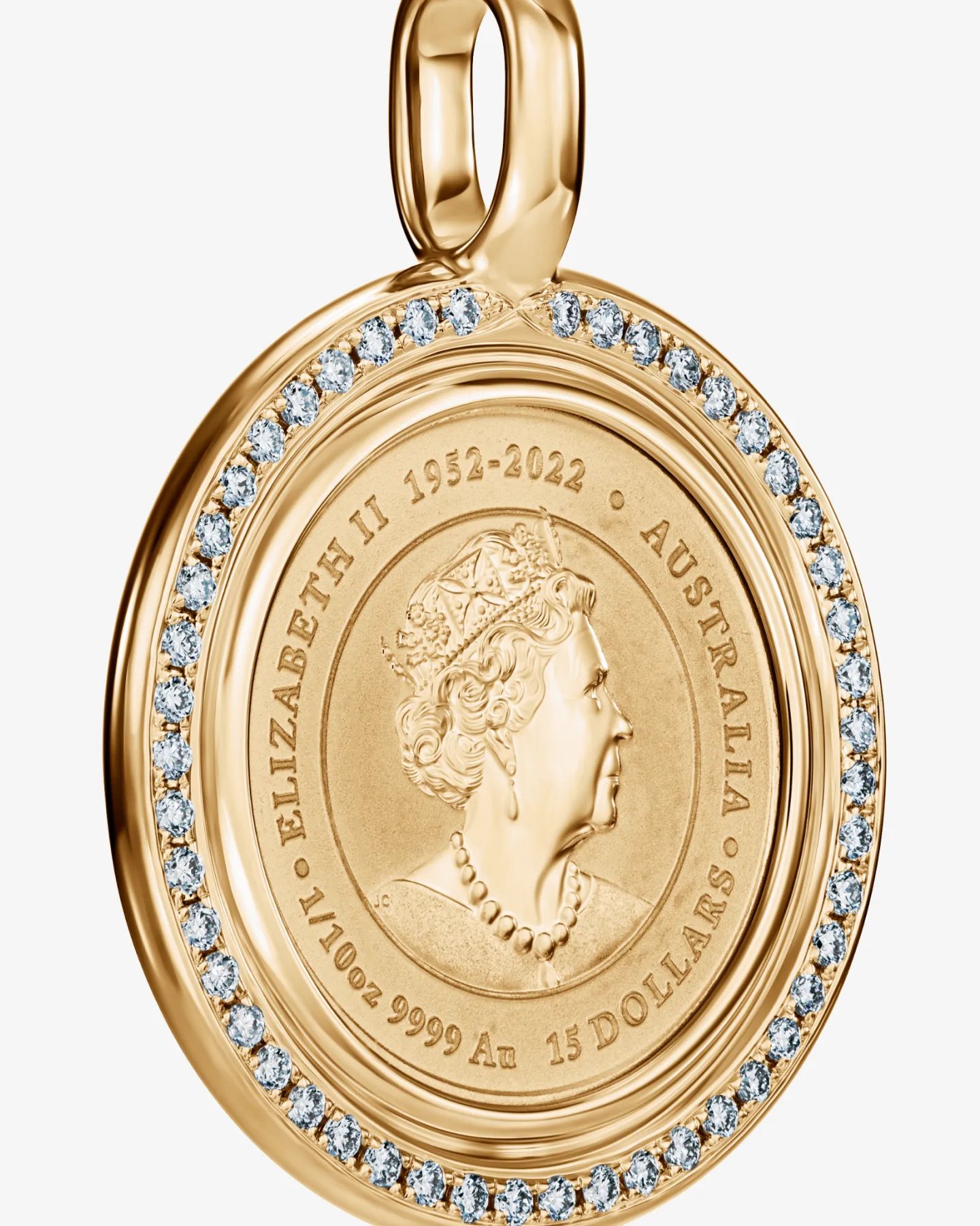 Zawieszka Empire Elisabeth II No.1 z australijską monetą bulionową z czystego złota 
