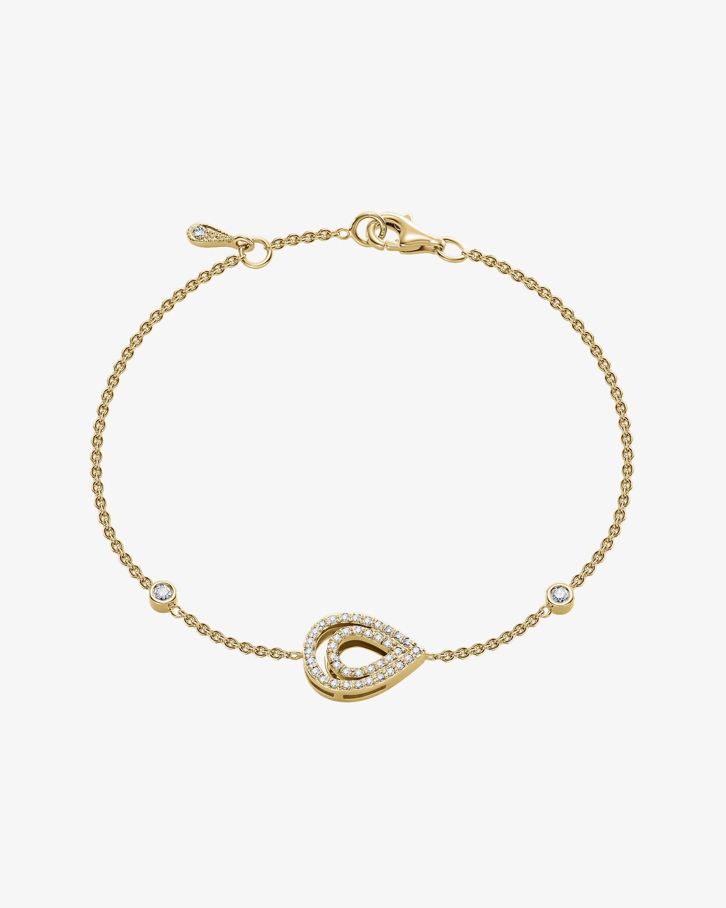 Bransoletka z żółtego złota 585 i brylantów 0.25 ct