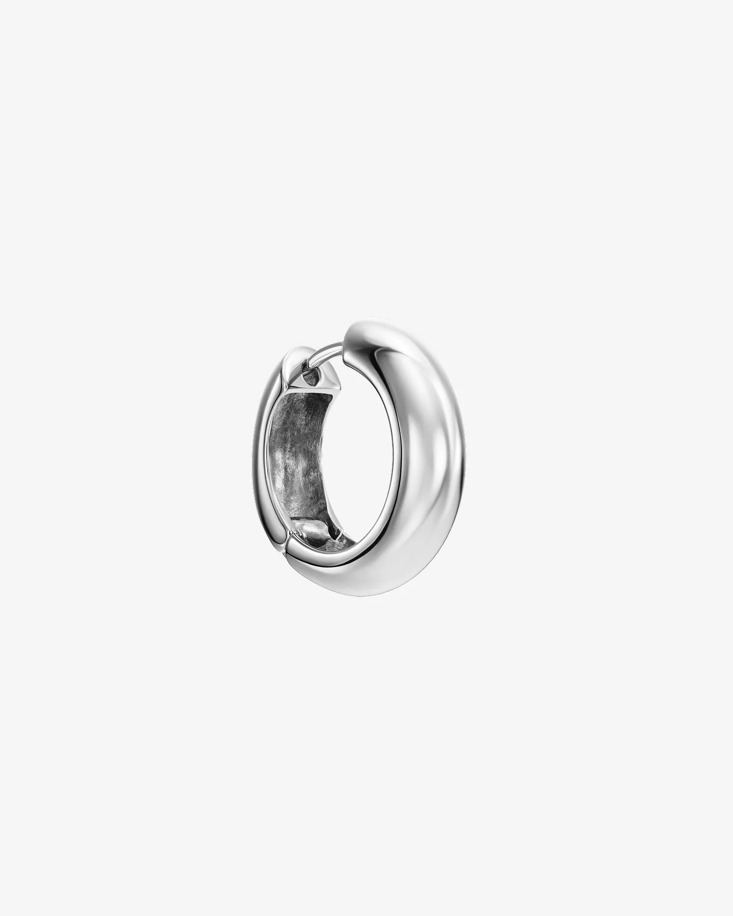 Kolczyki okrągłe Cosmopolitaine Voûte z białego złota 750